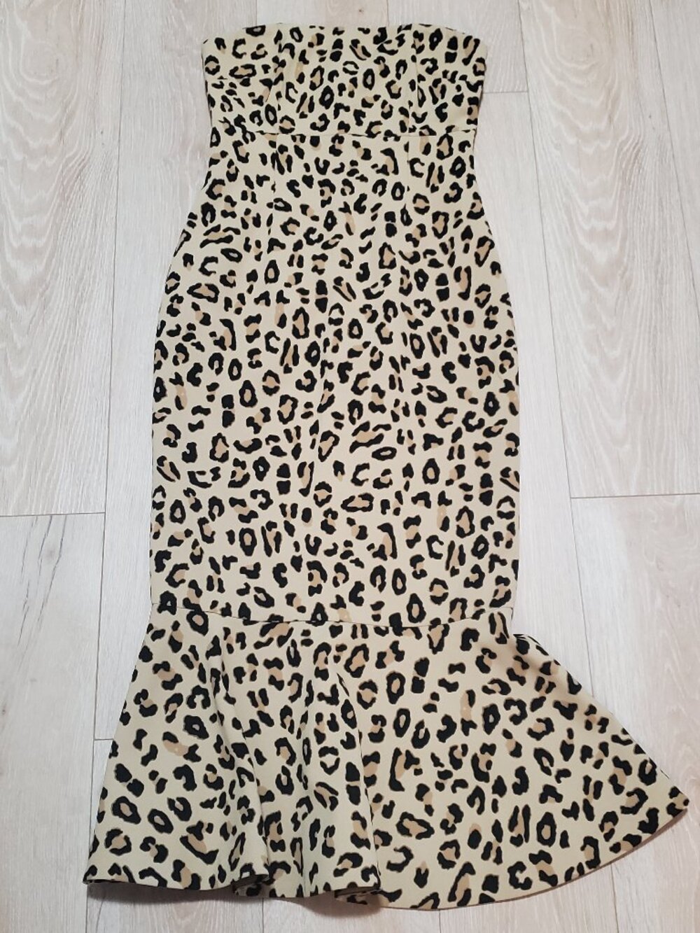 EUC Cinq a Cept Luna Strapless Leopard Dress | 4 - Picture 2 of 6